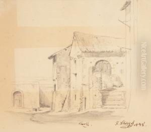 Italienische Landschaftsstudie by Hermann Nebel