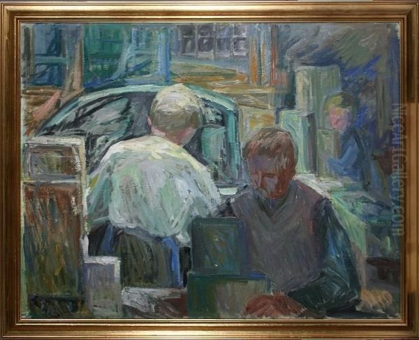 Interieur With Three Young Men - view 1