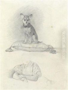 Hund Am Polster Und Studien Zu Verschiedenen Personen by Johann Michael Neder