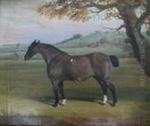 Punch, Aged 17, In A Landscape, A Hunt On A Hill Beyond by William Nedham