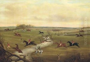 The Hunt: Crossing The Snite, Leicestershire by William Nedham