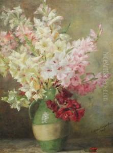 Still Life Of Gladioli by Elise Nees Von Esenbeck