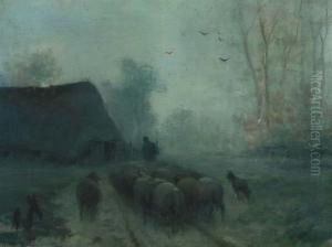Bij De Schaapskooi by Martinus Jacobus Nefkens