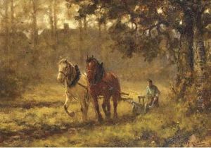 The Ploughteam by Martinus Jacobus Nefkens