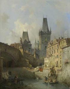 "die Bruckenturme In Prag". by Michael Neher