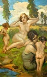 Bathing by Karel Nejedly