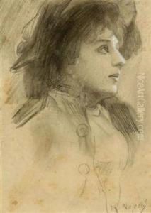 Studie Eines Madchens Mit Hut by Karel Nejedly