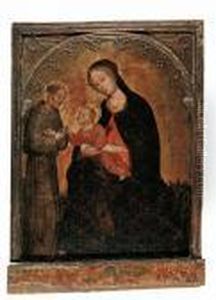 Madonna Mit Kind Und Hl. Franziskus by Ottaviano Nelli