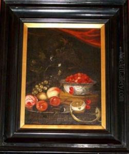 Stilllife With Fruits A Roemer And A Chinese Porcelain Bowl - view 1
