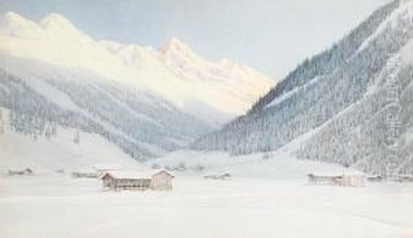 A Snowy Alpine Landscape - view 1