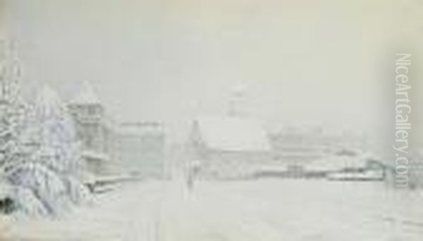 An Alpine Town In Winter - view 1