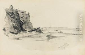 Two Drawings Of Queenscliff by John Mckirdy Nelson