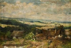 A Landscape With A House by Zdenek Nemastil