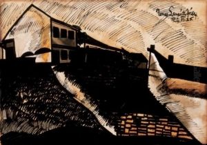 Horgony Street Scene (the Lights Of The Setting Sun In The Taban)