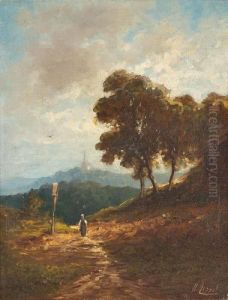 Bauerin In Sommerlicher Gebirgslandschaft thumbnail