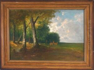 Rehe Am Waldrand by Heinrich Neppel