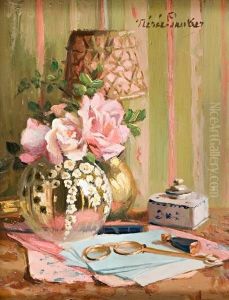 Vaso Di Rose Con Occhiali E Corrispondenza by Jane Neree-Gautier