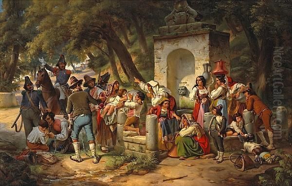 Soldiers At The Well - view 1