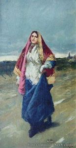 Neapolitan Peasant Woman by Girolamo Pieri B. Nerli