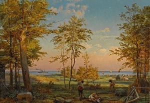 A View Of The Island Of Lido, Venice by Friedrich Nerly