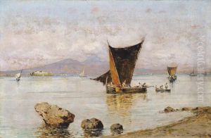 Fishing On The Bay Of Naples by Friedrich Nerly