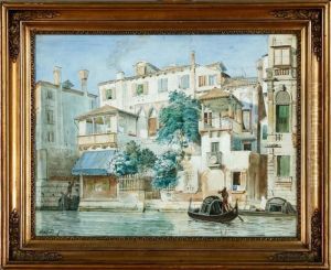 Canal Scenery From Venice by Friedrich Nerly