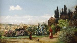 Rome Landscape With Maiden And Cardinal