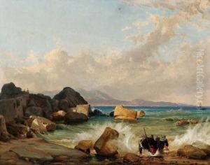 Marina Con Pescatori by Friedrich Nerly