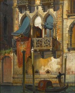 Venice: Casa Del Moro Detta D'otello; Casa Contarini by Friedrich Nerly