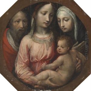 The Holy Family With Saint Catherine Of Siena by Bartolomeo Neroni