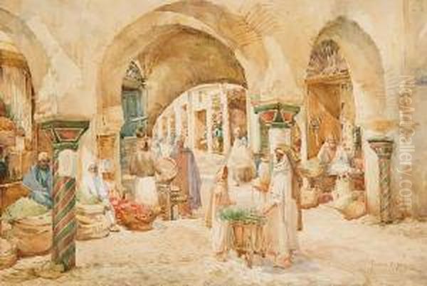 North African Market Scene - view 1