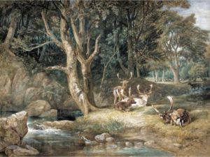 Deer Park With A Kingfisher