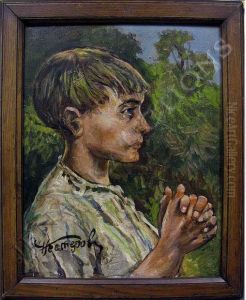 Portrait Of Ayoung Boy by Mikhail Vasilievich Nesterov