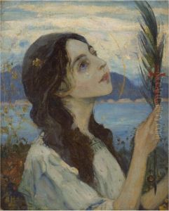 Saint Barbara by Mikhail Vasilievich Nesterov