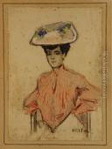 Dama Con Sombrero by Martin Nestor De La Torre
