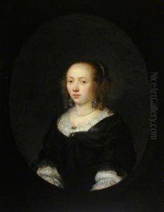 Portrait Of A Lady by Caspar Netscher