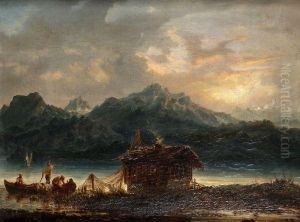 Vue D'un Lac Suisse by Benjamin Netter