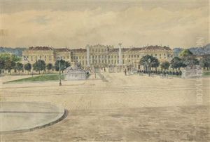 Blickauf Das Schlos Schonbrunn by Max Neubauer