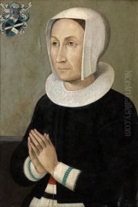Portrait De Femme Aux Mains Jointes