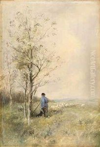 Shepherd And His Flock - Springtime