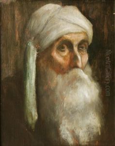 Portret Starca W Turbanie by Abraham Neumann
