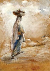 Woman Carrying A Vessel by Anni Neumann