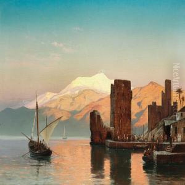 Evening Atmosphere In A Harbour, Presumably From Northern Africa - view 1
