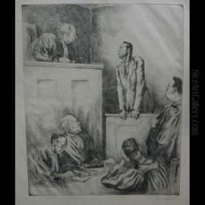 Police Court, Montreal - The Question by Ernst Neumann
