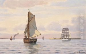 Segelschiffe Vor Der Kuste