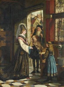 Beggars At The Door by Alphonse Neumans Of Scarborough