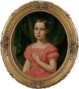 Girl In Pink Dress by Ludwig Neustatter
