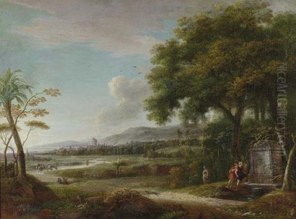 Southern Landscape With Round Temple. - view 1