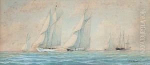 Big-class Yachts Racing Upwind