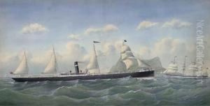 The Steamer 
Ameer 
 And The Barque 
Sindia 
 Off Gibraltar